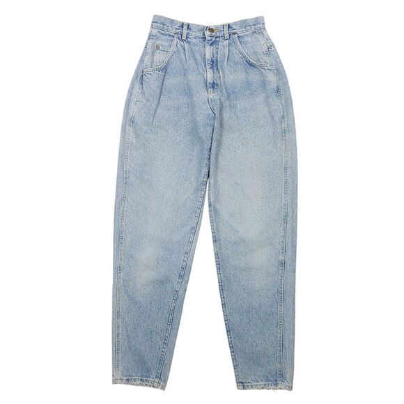 Lee Vintage Blue Denim Ballon Jeans Juniors 11 Medium Made In USA - Picture 1 of 16